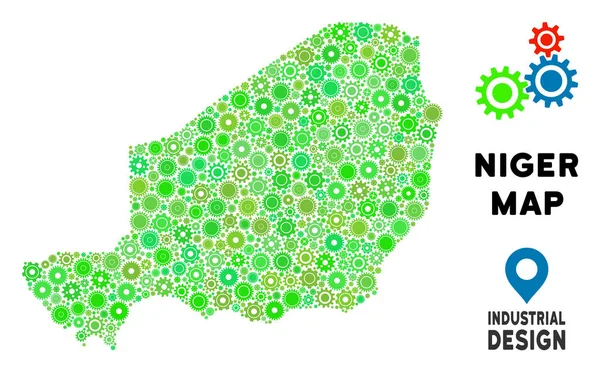 Gears'ı Nijer harita kompozisyon