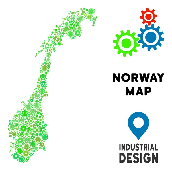 Gears'ı Norveç harita kolaj