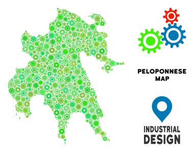 Gears'ın Mora Yarımadası harita kolaj