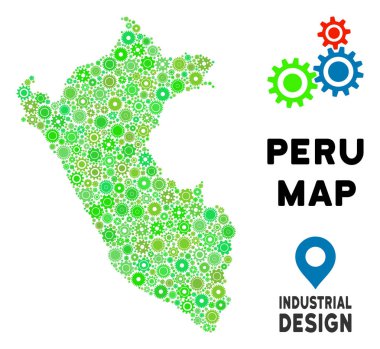 Gears'ı Peru harita mozaik