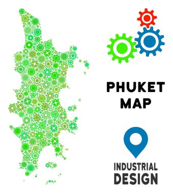 Gears'ı Phuket harita mozaik