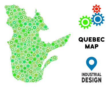 Gears'ı Quebec eyaleti harita kolaj