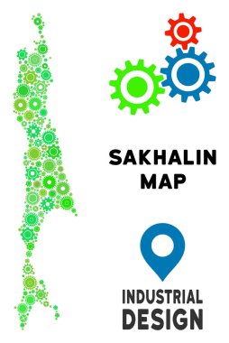 Gears'ı Sakhalin Adası harita kolaj