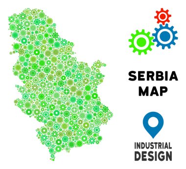 Gears'ı Sırbistan harita mozaik