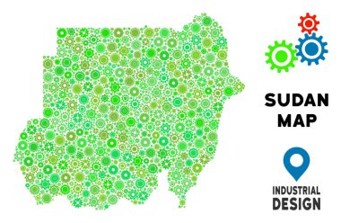 Gears'ı Sudan harita kolaj