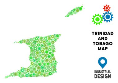 Gears'ı Trinidad ve Tobago harita mozaik