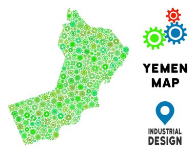 Gears'ın Yemen harita kompozisyon