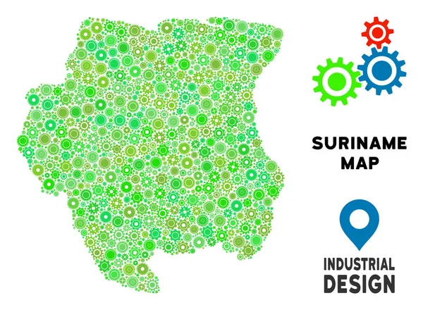 Gears'ı Surinam Haritası mozaik