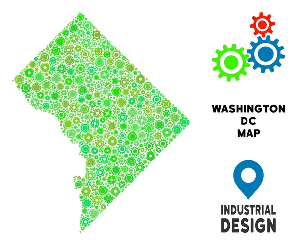 Gears'ı Washington Dc harita kompozisyon
