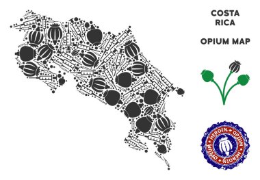 Afyon Kosta Rika harita mozaik ilaçlar