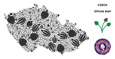 Afyon uyuşturucu çek harita kolaj