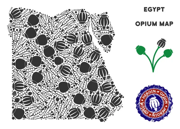Afyon bağımlılığı Mısır harita mozaik