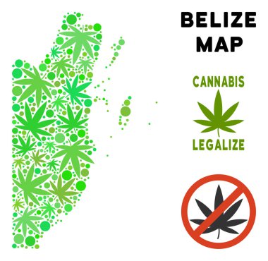 Telif ücretsiz kenevir yaprak tarzı Belize Haritası