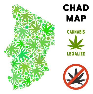 Telif ücretsiz kenevir yaprak tarzı Çad Haritası
