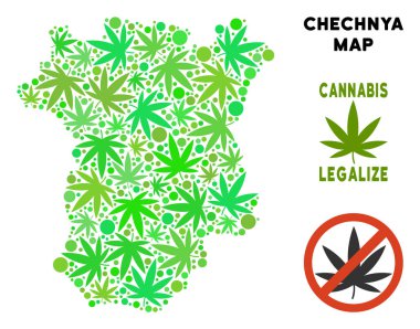 Telif ücretsiz kenevir kolaj Çeçenistan harita bırakır