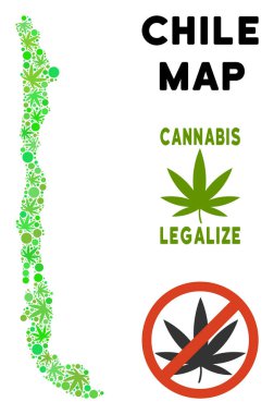 Telif ücretsiz kenevir Şili harita kompozisyon ot bırakır. Uyuşturucu bağımlılığı ya da esrar karşı Alkolizim kampanya için kavram yasallaştırmak.