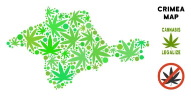 Telif ücretsiz kenevir yaprak tarzı Crimea harita