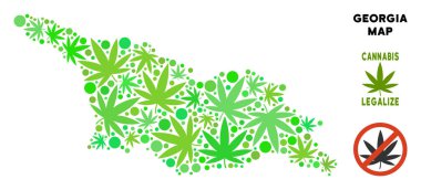 Telif ücretsiz kenevir kompozisyon Georgia Map bırakır