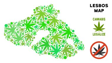 Telif ücretsiz esrar yaprakları stil Yunan Midilli Adası Haritası