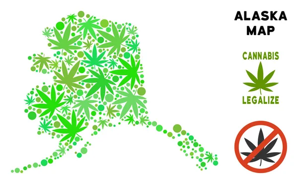 Telif ücretsiz kenevir yaprak kolaj Alaska harita