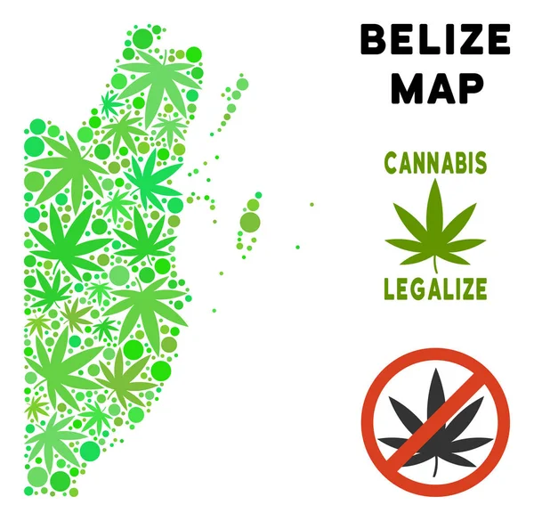 Telif ücretsiz kenevir yaprak tarzı Belize Haritası