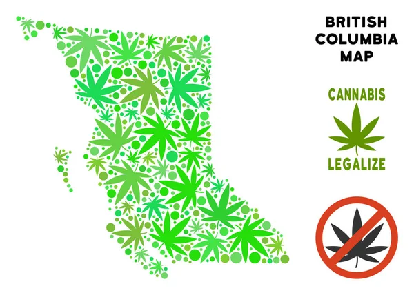 Telif ücretsiz esrar yaprakları kompozisyon British Columbia eyaletinde yer harita