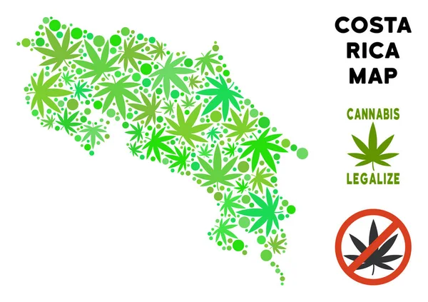Telif ücretsiz kenevir kompozisyon Kosta Rika harita bırakır