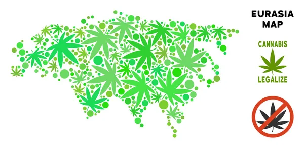 Telif ücretsiz esrar yaprakları kolaj Eurasia harita