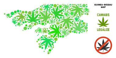 Telif ücretsiz kenevir yaprak kolaj Gine-Bissau harita