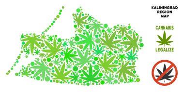 Telif ücretsiz kenevir yaprak mozaik Kaliningrad bölgesi harita