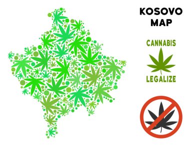 Telif ücretsiz kenevir tarzı Kosova harita bırakır