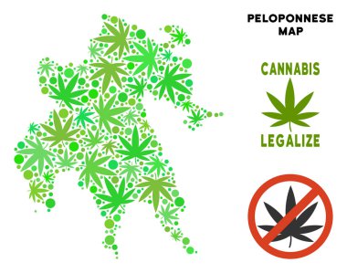 Telif ücretsiz esrar yaprakları kompozisyon Mora Yarımadası Haritası