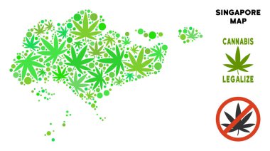 Telif ücretsiz esrar yaprakları kompozisyon Singapur göster