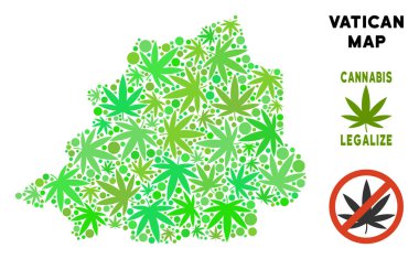 Telif ücretsiz esrar yaprakları kompozisyon Vatikan Haritası