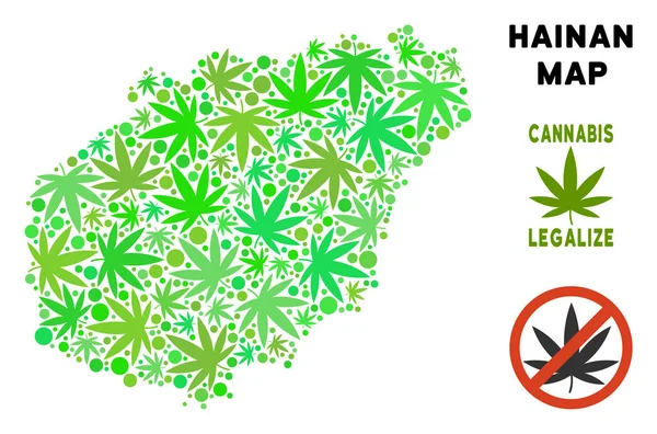 Telif ücretsiz esrar yaprakları kolaj Hainan Adası Haritası