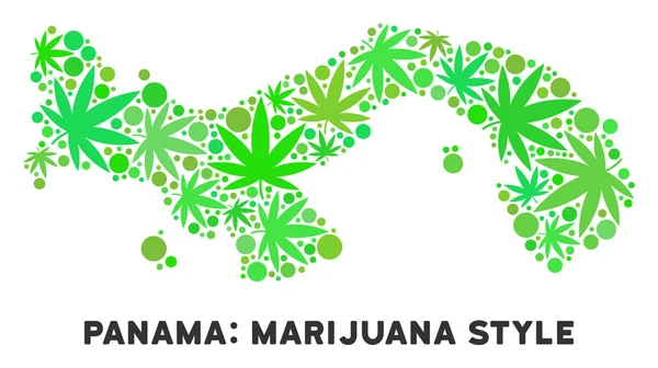 Telif ücretsiz kenevir yaprak mozaik Panama Haritası