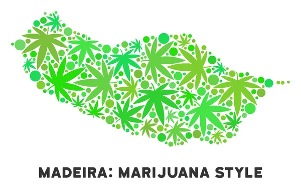 Telif ücretsiz esrar yaprakları kolaj Portekiz Madeira Adası Haritası