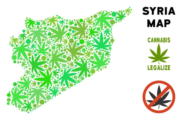 Telif ücretsiz kenevir yaprak kolaj Suriye Haritası