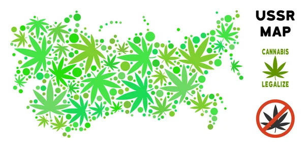 Telif ücretsiz kenevir yaprak mozaik SSCB harita