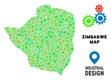 Gears'ı Zimbabve harita kolaj