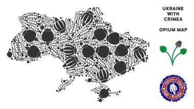 Afyon uyuşturucu Ukrayna harita Crimea kolaj ile
