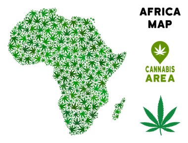 Vektör esrar mozaik Afrika harita