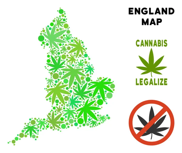 Telif ücretsiz kenevir yaprak kolaj İngiltere harita