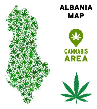 Vektör esrar mozaik Arnavutluk Haritası