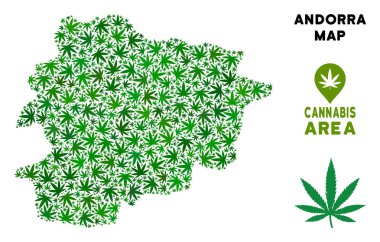 Vektör esrar kompozisyon Andorra Haritası