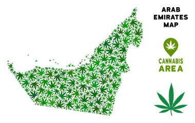 Vektör esrar mozaik Arap Emirlikleri harita