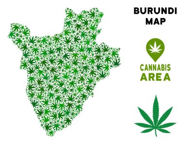 Vektör esrar kompozisyon Burundi Haritası