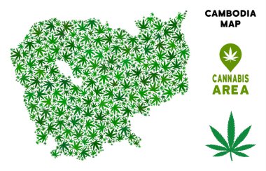 Vektör esrar kolaj Kamboçya Haritası