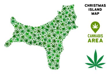 Vektör esrar mozaik Christmas Adası Haritası