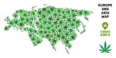 Vektör esrar kolaj Avrupa ve Asya harita